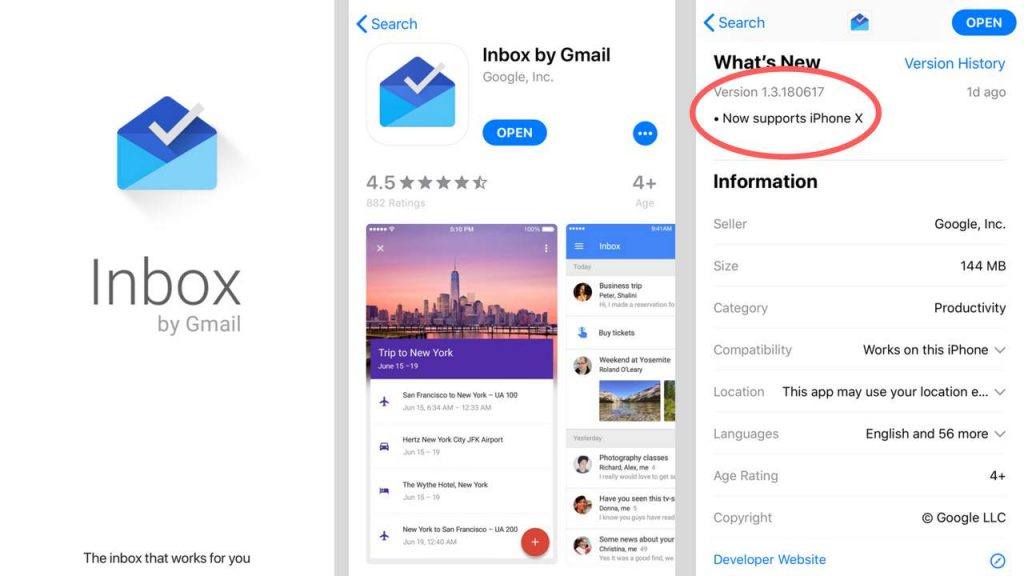 Inbox by Gmail iPhone X