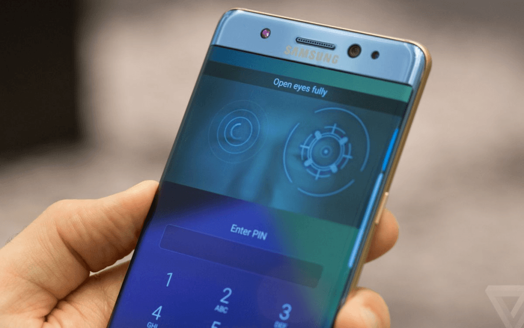 samsung falaxy S9 iris tarayıcı